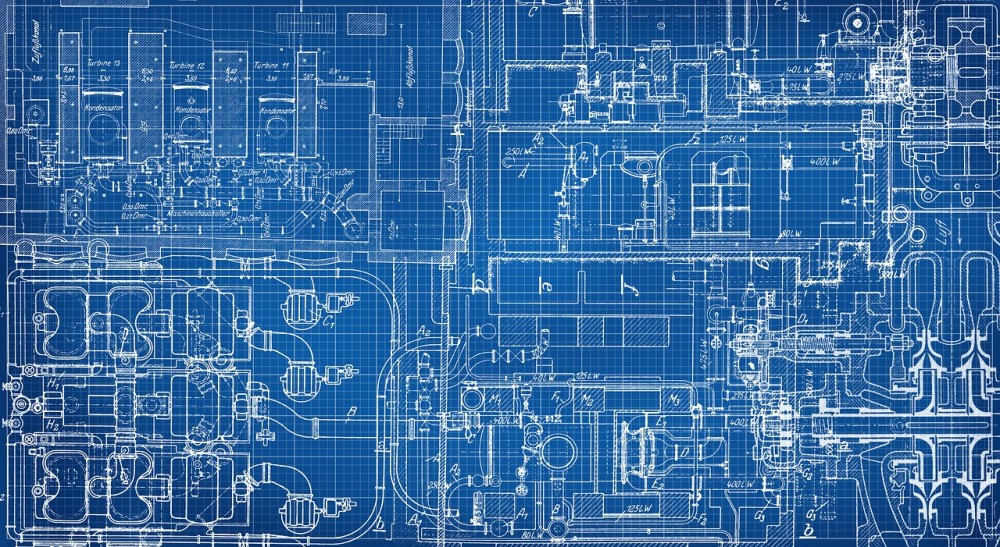 Technical drawing blueprint